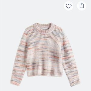 Lush Multicolor Knit Women's Crew Neck Sweater Medium